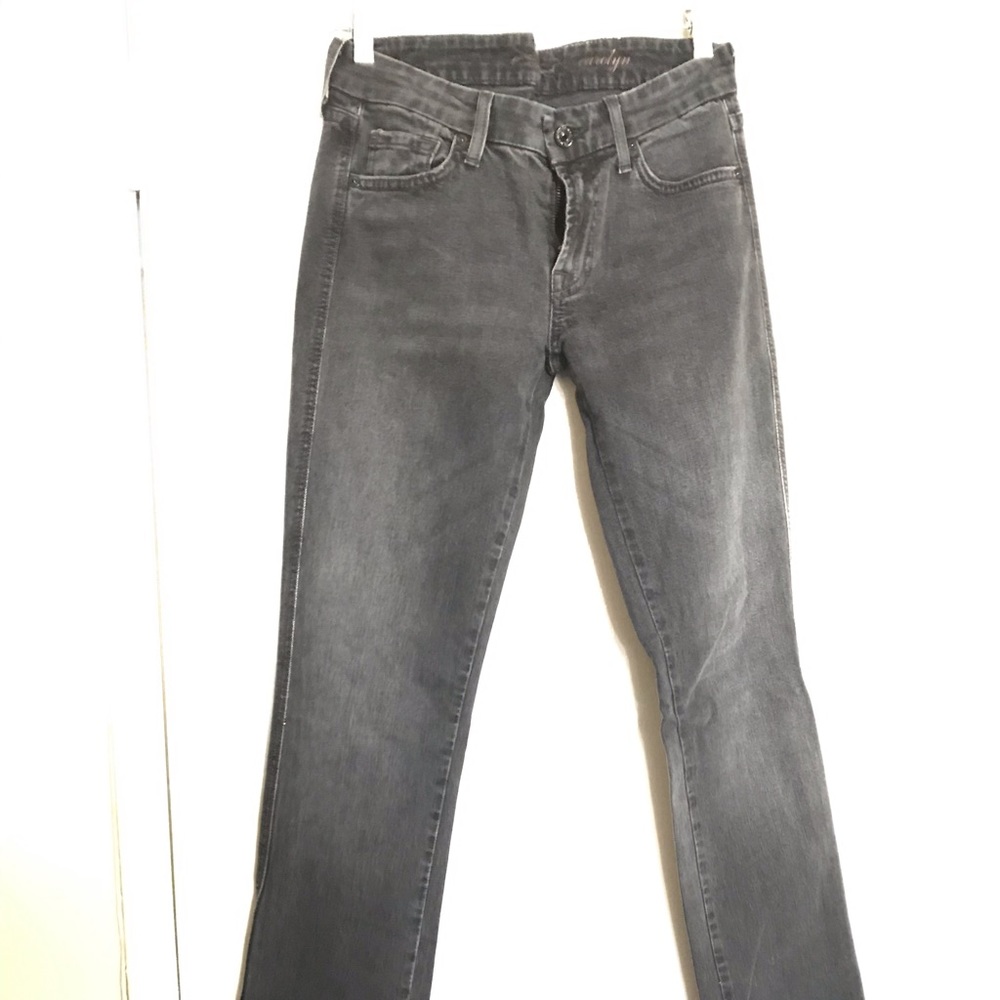 7 For All Mankind - Designer Washed Black Jeans.